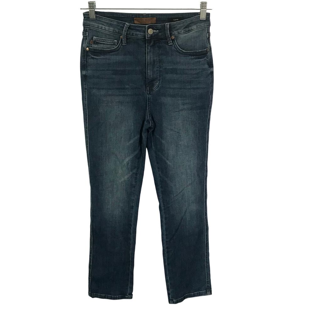 Judy Blue Jeans Size 9 29 Womens Medium Wash Long Jeans Straight Leg Fade Wash